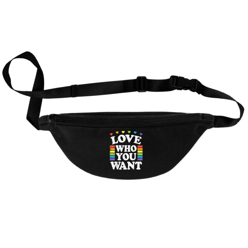 Love Who You Want Rainbow Lgbtq Heart Price Proud Rainbow T Shirt Fanny Pack | Artistshot