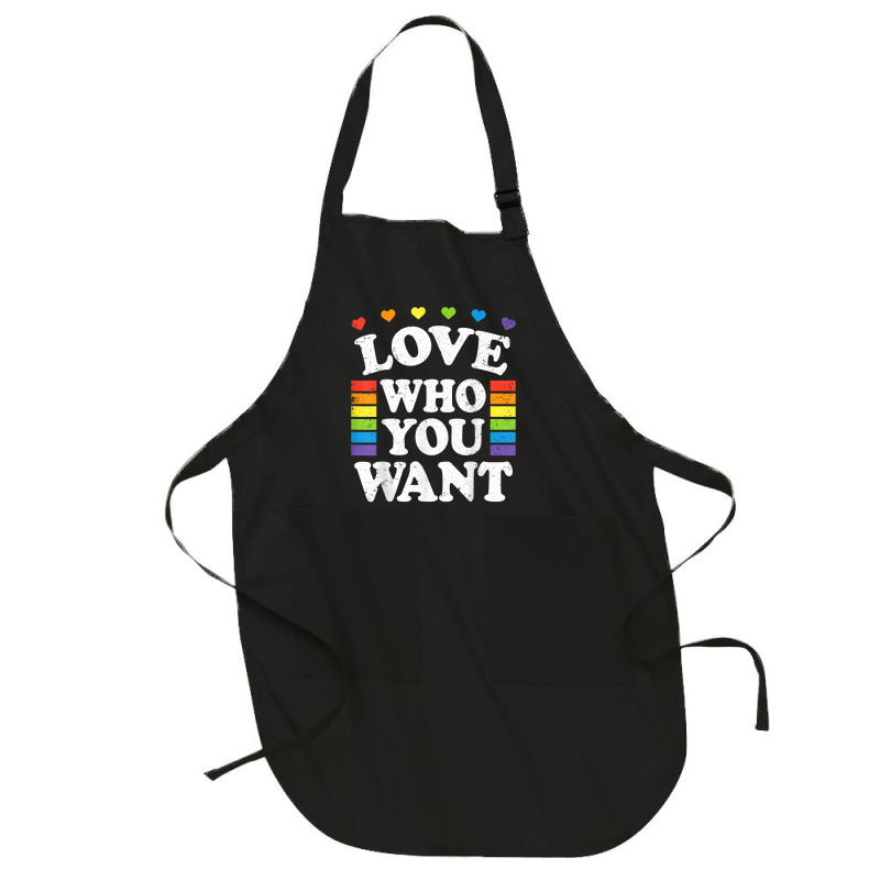 Love Who You Want Rainbow Lgbtq Heart Price Proud Rainbow T Shirt Full-length Apron | Artistshot