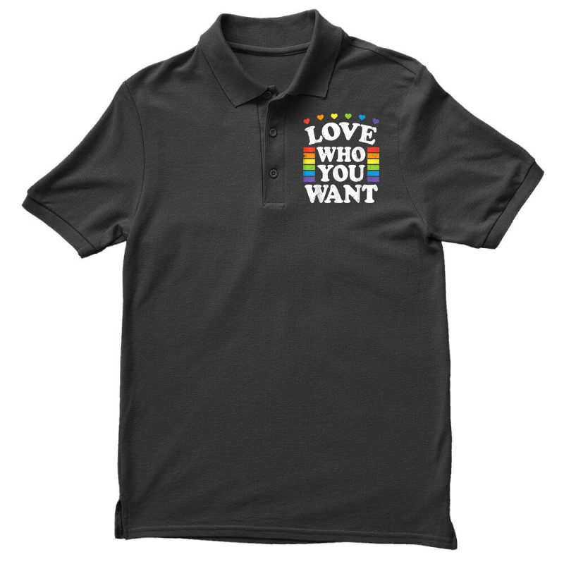 Love Who You Want Rainbow Lgbtq Heart Price Proud Rainbow T Shirt Men's Polo Shirt | Artistshot