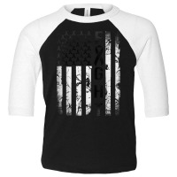 Melanoma Cancer Awareness, Black Ribbon Fight American Flag T Shirt Toddler 3/4 Sleeve Tee | Artistshot