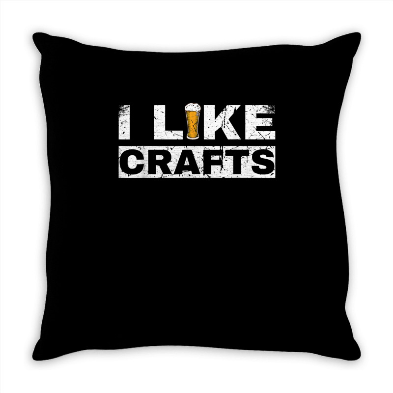 Mens I Like Crafts Beer Funny Clever Drinking And Hops Apparel T Shirt Throw Pillow | Artistshot