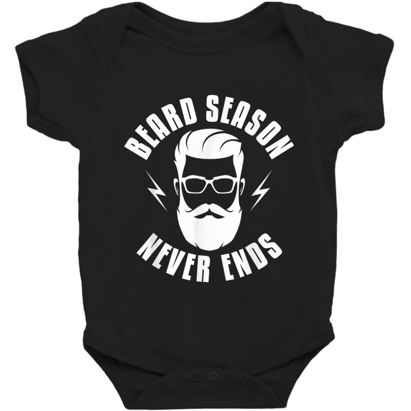 Beard Beard Season Never Ends Beards Beard Full Beard Baby Bodysuit by criticizematter | Artistshot