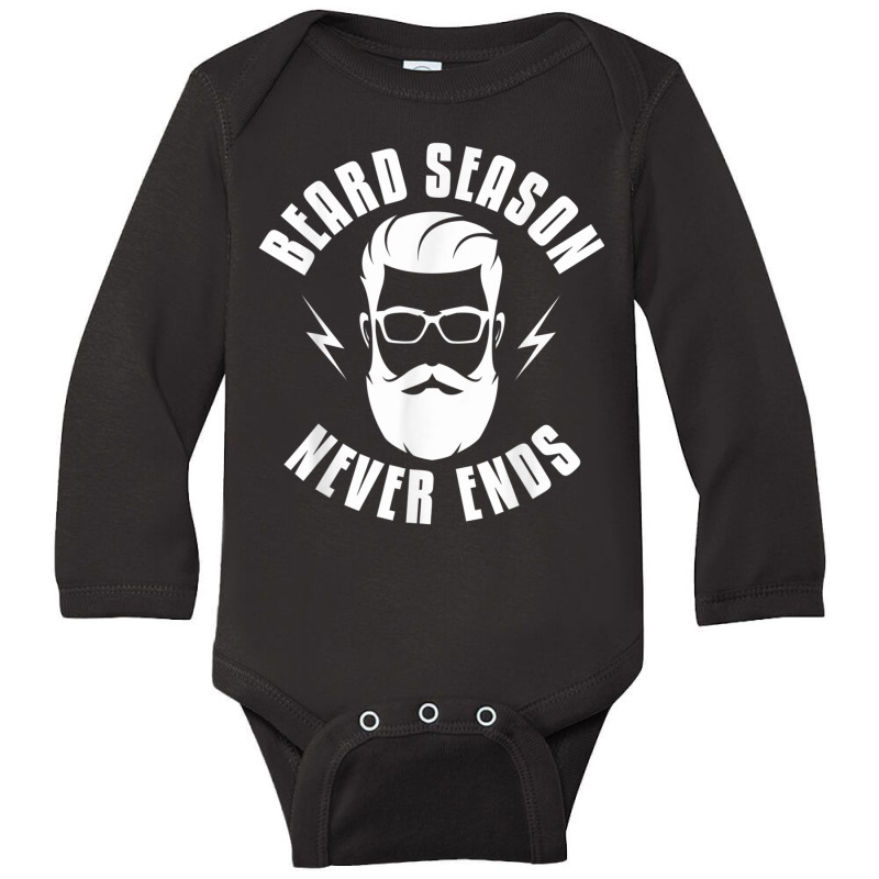 Beard Beard Season Never Ends Beards Beard Full Beard Long Sleeve Baby Bodysuit by criticizematter | Artistshot