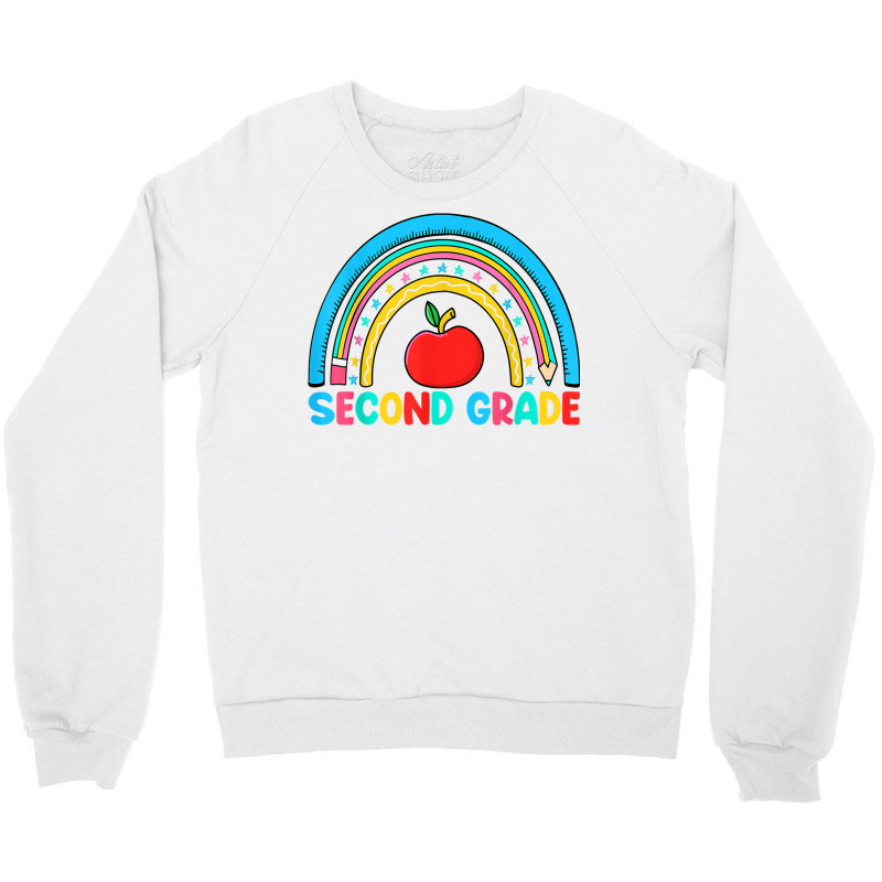 Rainbow Second Grade 2nd Grade Back To School Teacher Kids T Shirt Crewneck Sweatshirt | Artistshot