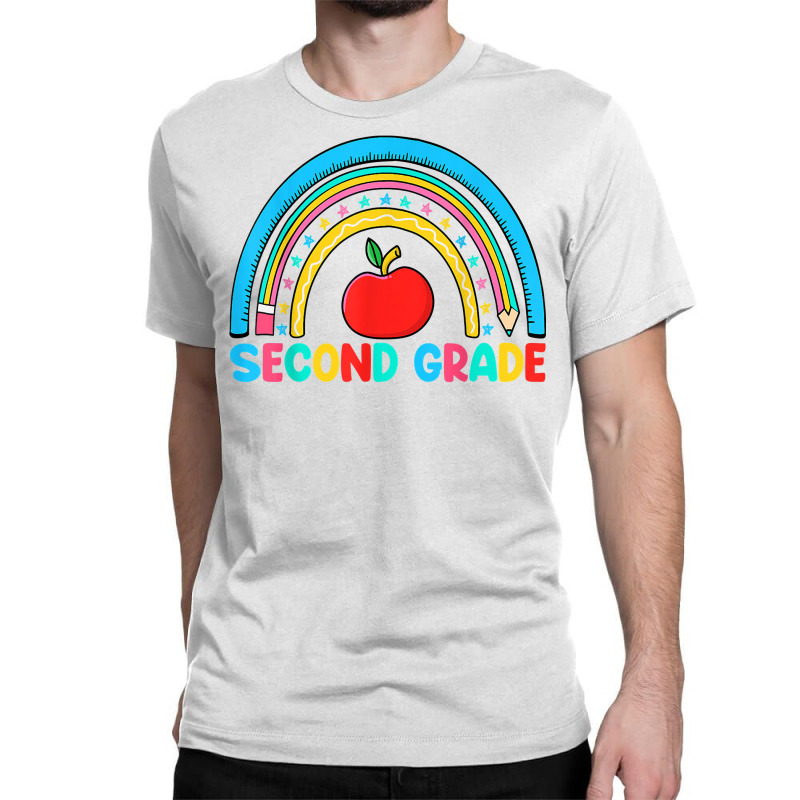 Rainbow Second Grade 2nd Grade Back To School Teacher Kids T Shirt Classic T-shirt | Artistshot