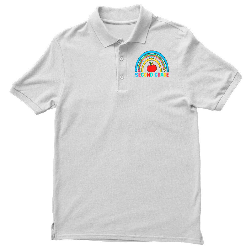 Rainbow Second Grade 2nd Grade Back To School Teacher Kids T Shirt Men's Polo Shirt | Artistshot