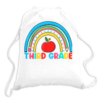 Rainbow Third Grade 3rd Grade Back To School Teacher Student T Shirt Drawstring Bags | Artistshot