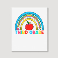 Rainbow Third Grade 3rd Grade Back To School Teacher Student T Shirt Portrait Canvas Print | Artistshot