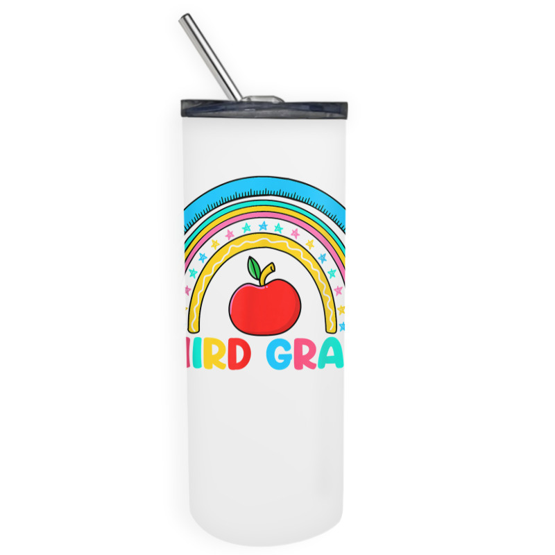 Rainbow Third Grade 3rd Grade Back To School Teacher Student T Shirt Skinny Tumbler | Artistshot