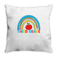 Rainbow Third Grade 3rd Grade Back To School Teacher Student T Shirt Throw Pillow | Artistshot