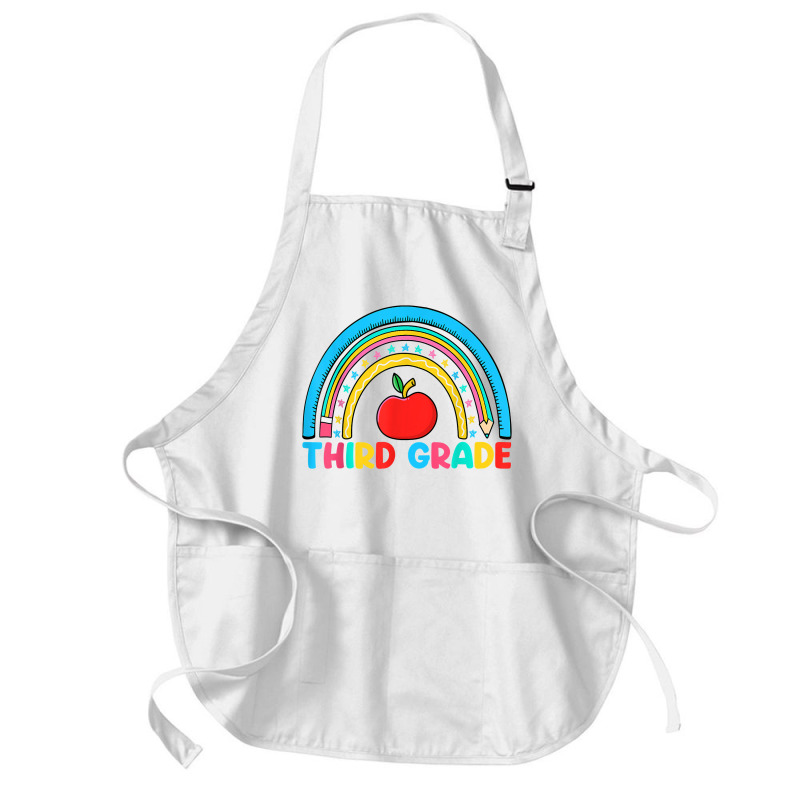 Rainbow Third Grade 3rd Grade Back To School Teacher Student T Shirt Medium-length Apron | Artistshot