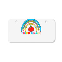 Rainbow Third Grade 3rd Grade Back To School Teacher Student T Shirt Bicycle License Plate | Artistshot