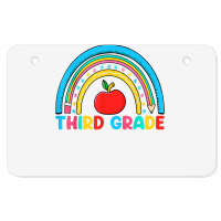 Rainbow Third Grade 3rd Grade Back To School Teacher Student T Shirt Atv License Plate | Artistshot