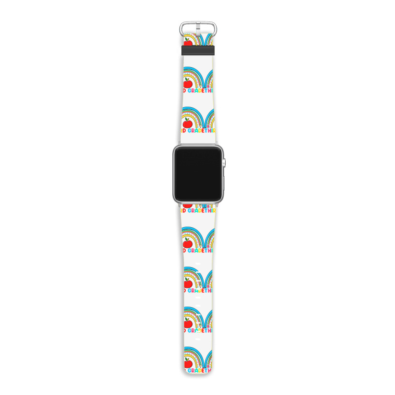 Rainbow Third Grade 3rd Grade Back To School Teacher Student T Shirt Apple Watch Band | Artistshot