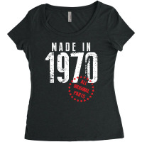 Made In 1970 All Original Parts Women's Triblend Scoop T-shirt | Artistshot