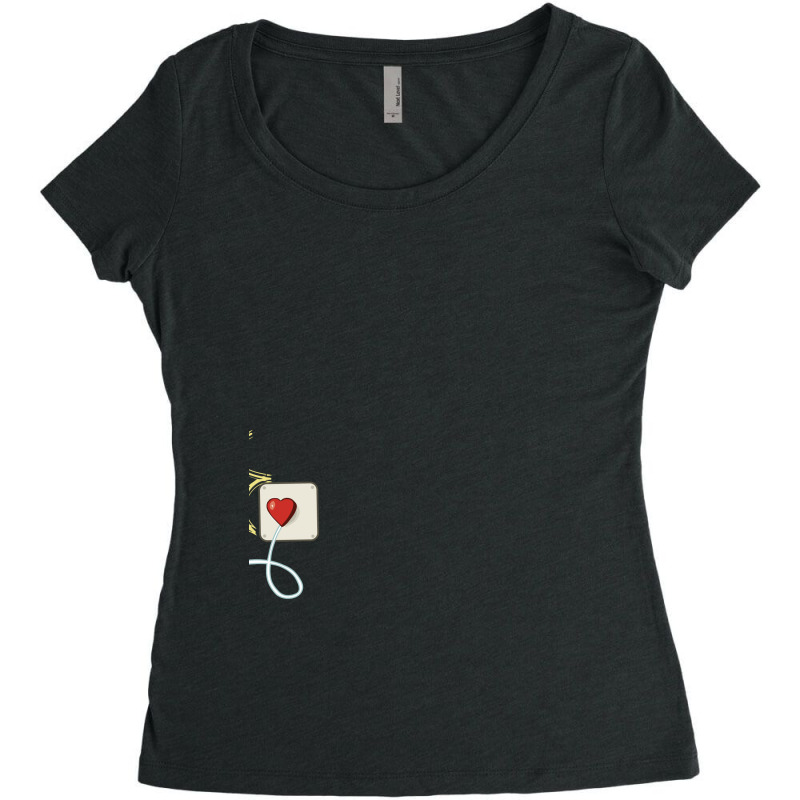 Electrical Plug & Light Bulb Couples Design Women's Triblend Scoop T-shirt by tshiart | Artistshot