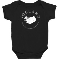 Iceland Graphic Vintage Retro T Shirt Baby Bodysuit | Artistshot