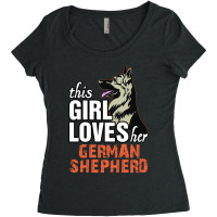 This Girl Loves Her German Shepherd Women's Triblend Scoop T-shirt | Artistshot