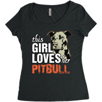 This Girl Loves Pitbull Women's Triblend Scoop T-shirt | Artistshot