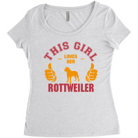 This Girl Loves Rottweiler Women's Triblend Scoop T-shirt | Artistshot