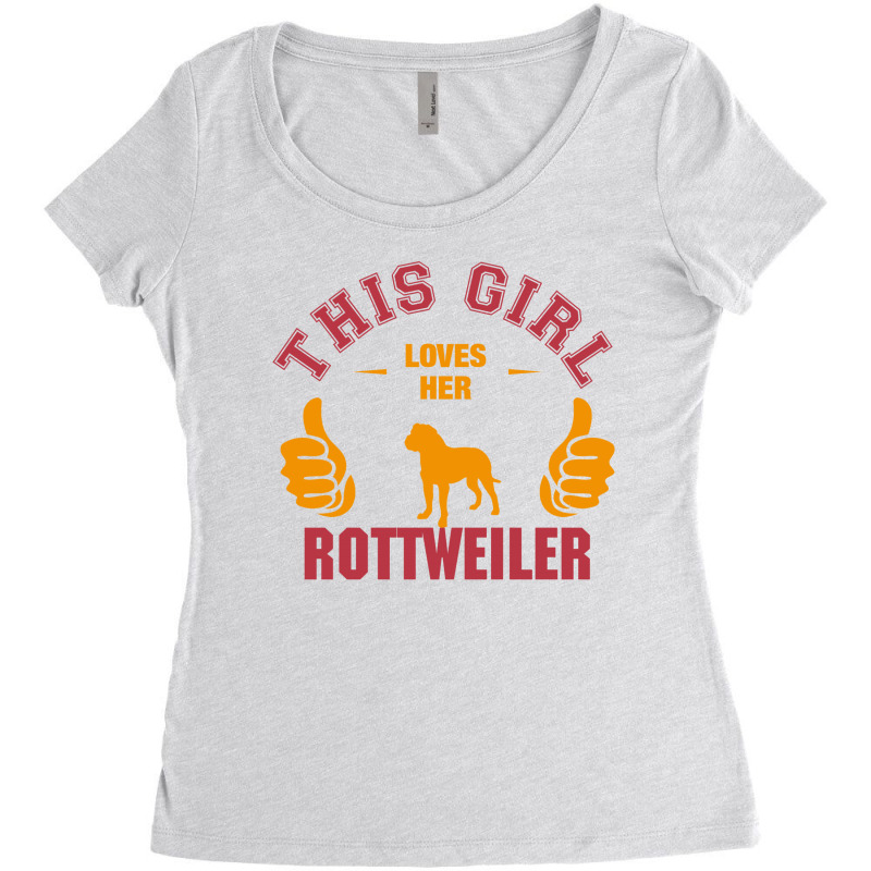 This Girl Loves Rottweiler Women's Triblend Scoop T-shirt by tshiart | Artistshot