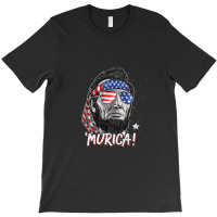 Merica Abe Lincoln 4th Of July Murica T-shirt | Artistshot