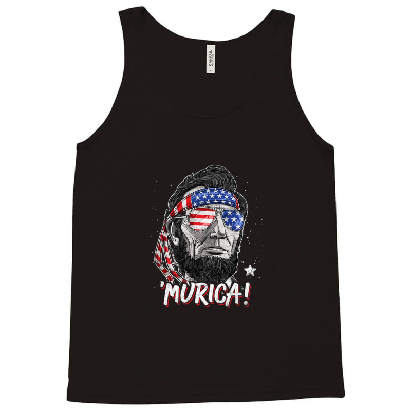 Merica Abe Lincoln 4th Of July Murica Tank Top by farisdi | Artistshot