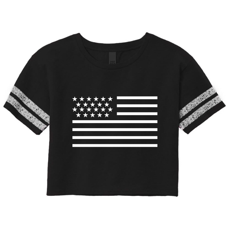 American Flag Scorecard Crop Tee by SuryanaShop | Artistshot