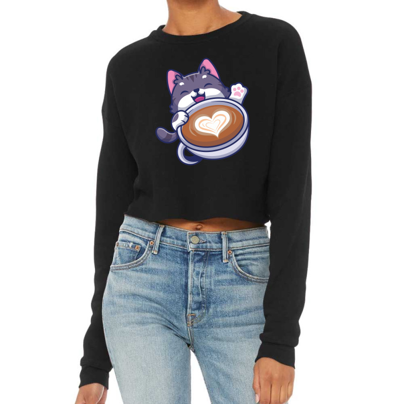 All I Need Is Coffee And Meow Cropped Sweater | Artistshot