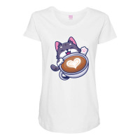 All I Need Is Coffee And Meow Maternity Scoop Neck T-shirt | Artistshot