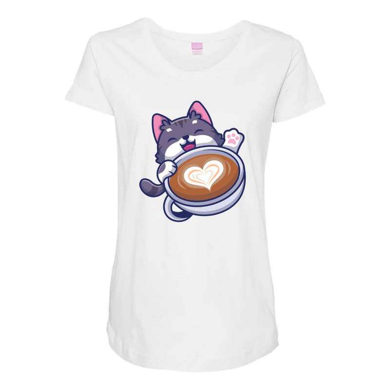 All I Need Is Coffee And Meow Maternity Scoop Neck T-shirt | Artistshot