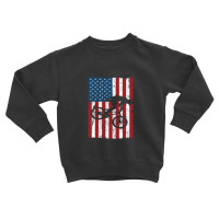 Vintage American Flag Bike Racing Gifts Kids Bmx Toddler Sweatshirt | Artistshot