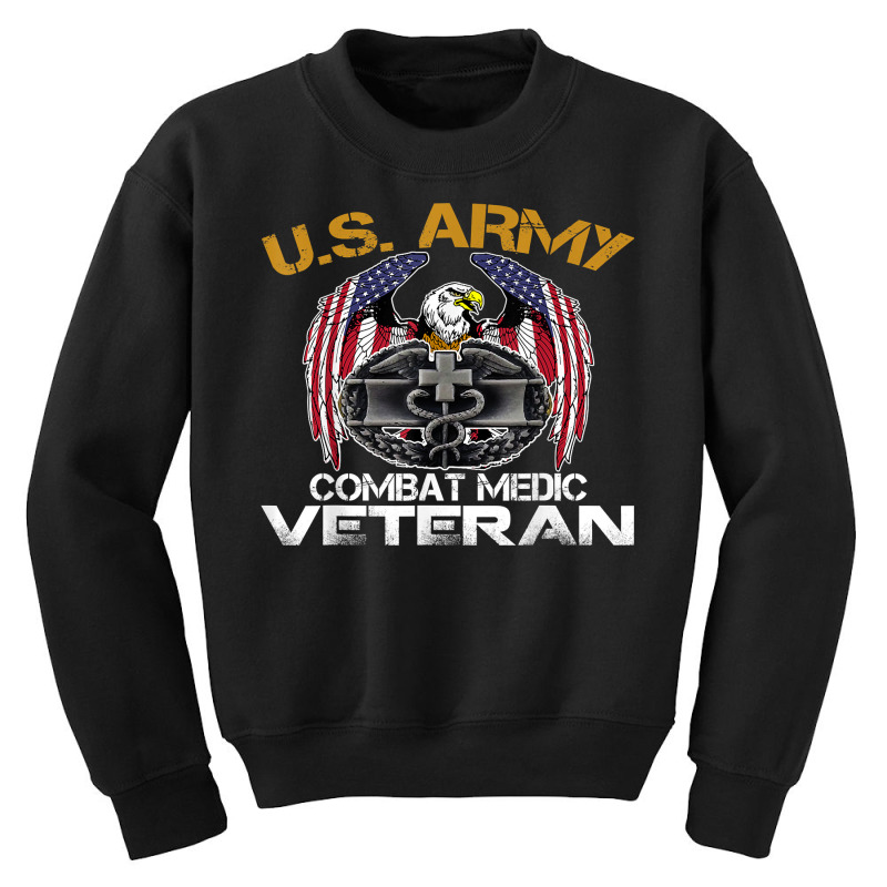 Proud Us Army Combat Medic, Perfect Veteran Medical Military T Shirt Youth Sweatshirt by waltervanderwilt1 | Artistshot