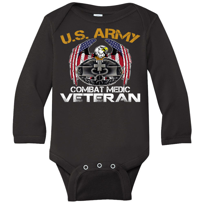 Proud Us Army Combat Medic, Perfect Veteran Medical Military T Shirt Long Sleeve Baby Bodysuit by waltervanderwilt1 | Artistshot