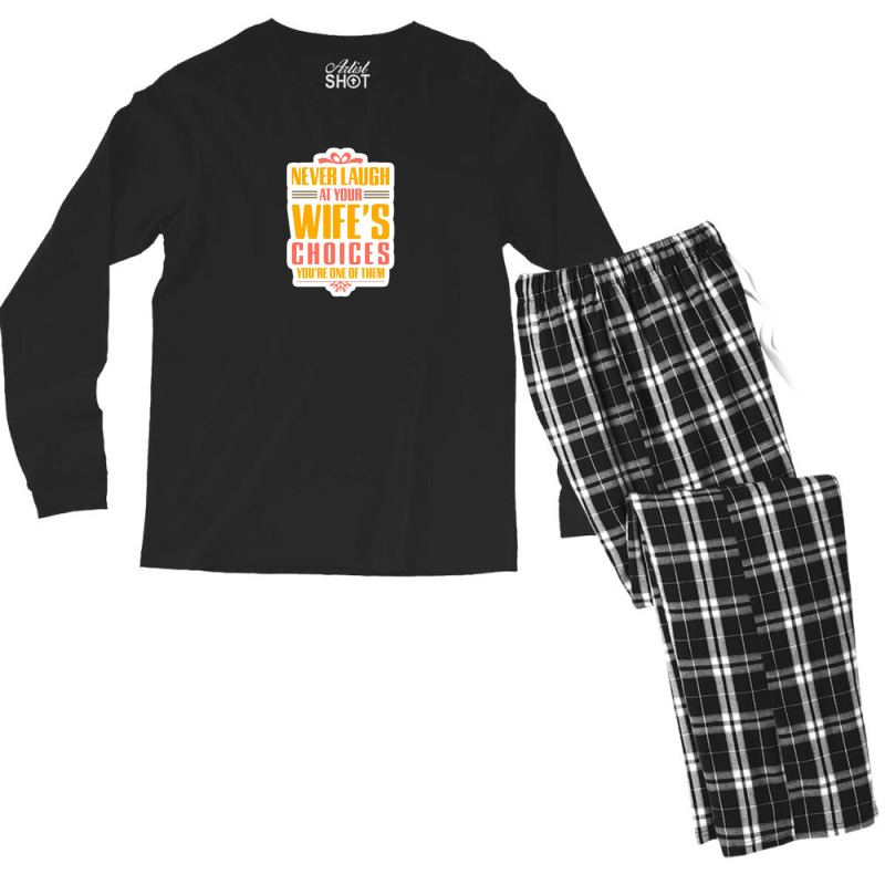 This Wife Is Already Taken By An Awesome Asshole Husband Shirt Funny V Men's Long Sleeve Pajama Set | Artistshot