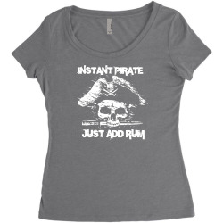 instant pirate just add rum Women's Triblend Scoop T-shirt | Artistshot
