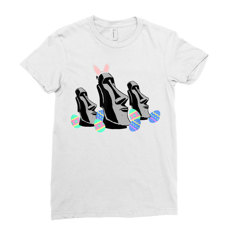 Easter Island Heads Bunny Ears Funny For Men Women T Shirt Ladies Fitted T-shirt | Artistshot