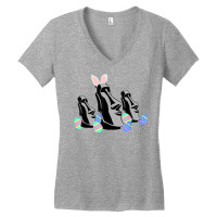 Easter Island Heads Bunny Ears Funny For Men Women T Shirt Women's V-neck T-shirt | Artistshot