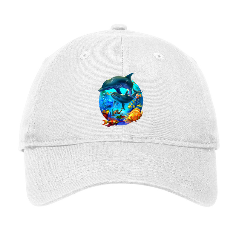 Dolphin Sea Life Save The Ocean Marine Biology Aquarium Adjustable Cap | Artistshot