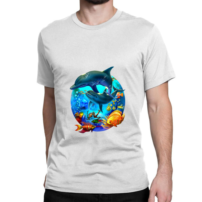 Dolphin Sea Life Save The Ocean Marine Biology Aquarium Classic T-shirt | Artistshot