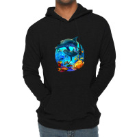 Dolphin Sea Life Save The Ocean Marine Biology Aquarium Lightweight Hoodie | Artistshot