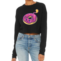 Cute Cat In A Doughnut Cropped Sweater | Artistshot