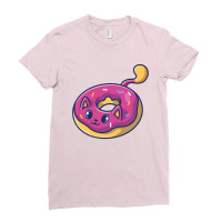 Cute Cat In A Doughnut Ladies Fitted T-shirt | Artistshot