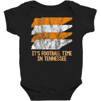 Its Football Time Tennessee Vintage Retro State Orange White Raglan Ba Baby Bodysuit | Artistshot