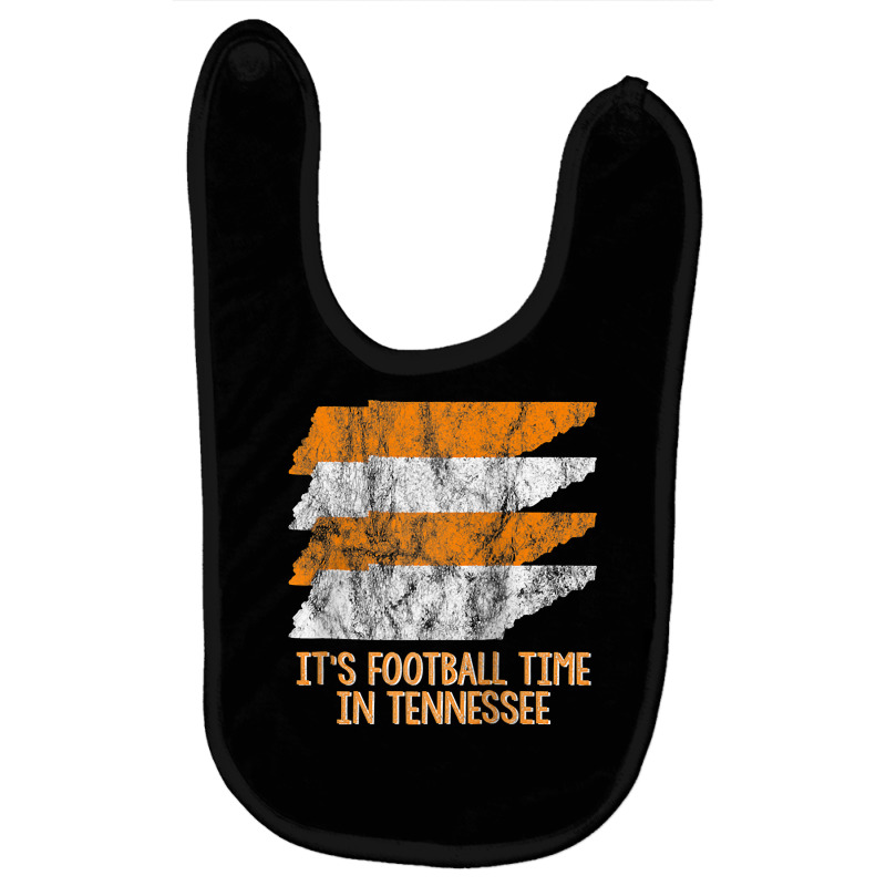 Its Football Time Tennessee Vintage Retro State Orange White Raglan Ba Baby Bibs by valerietaverna | Artistshot