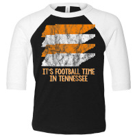 Its Football Time Tennessee Vintage Retro State Orange White Raglan Ba Toddler 3/4 Sleeve Tee | Artistshot