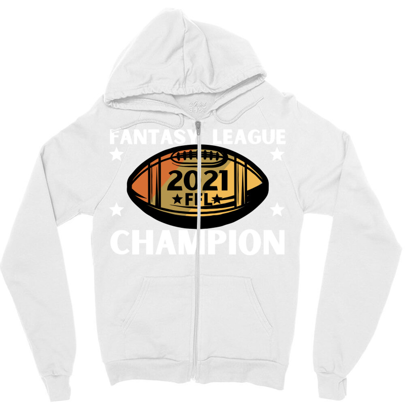 Fantasy League Champion Ffl Football 2021 Winner Vintage Sweatshirt Zipper Hoodie | Artistshot