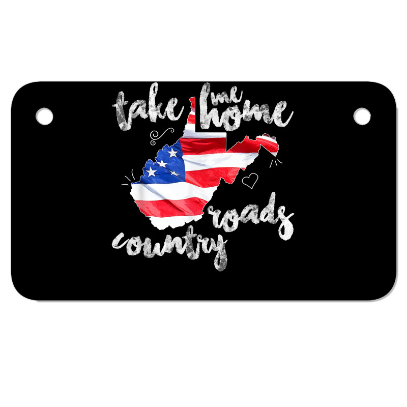 Wv Country Roads Enlarged Version West Virginia T Shirt Motorcycle License Plate | Artistshot