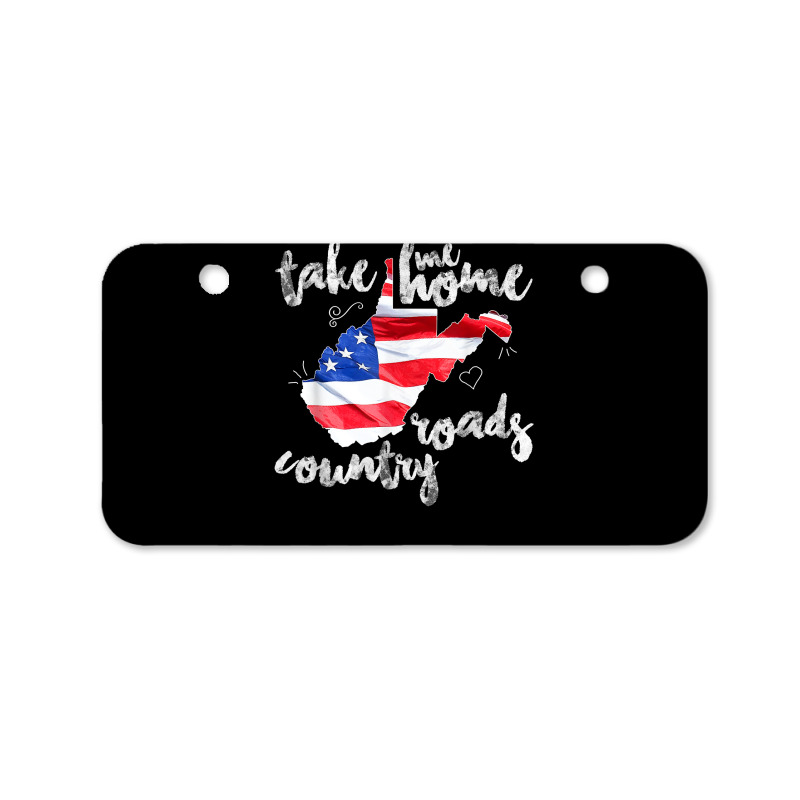 Wv Country Roads Enlarged Version West Virginia T Shirt Bicycle License Plate | Artistshot