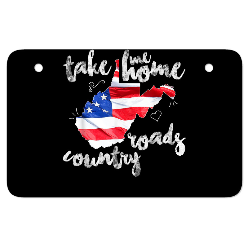 Wv Country Roads Enlarged Version West Virginia T Shirt Atv License Plate | Artistshot